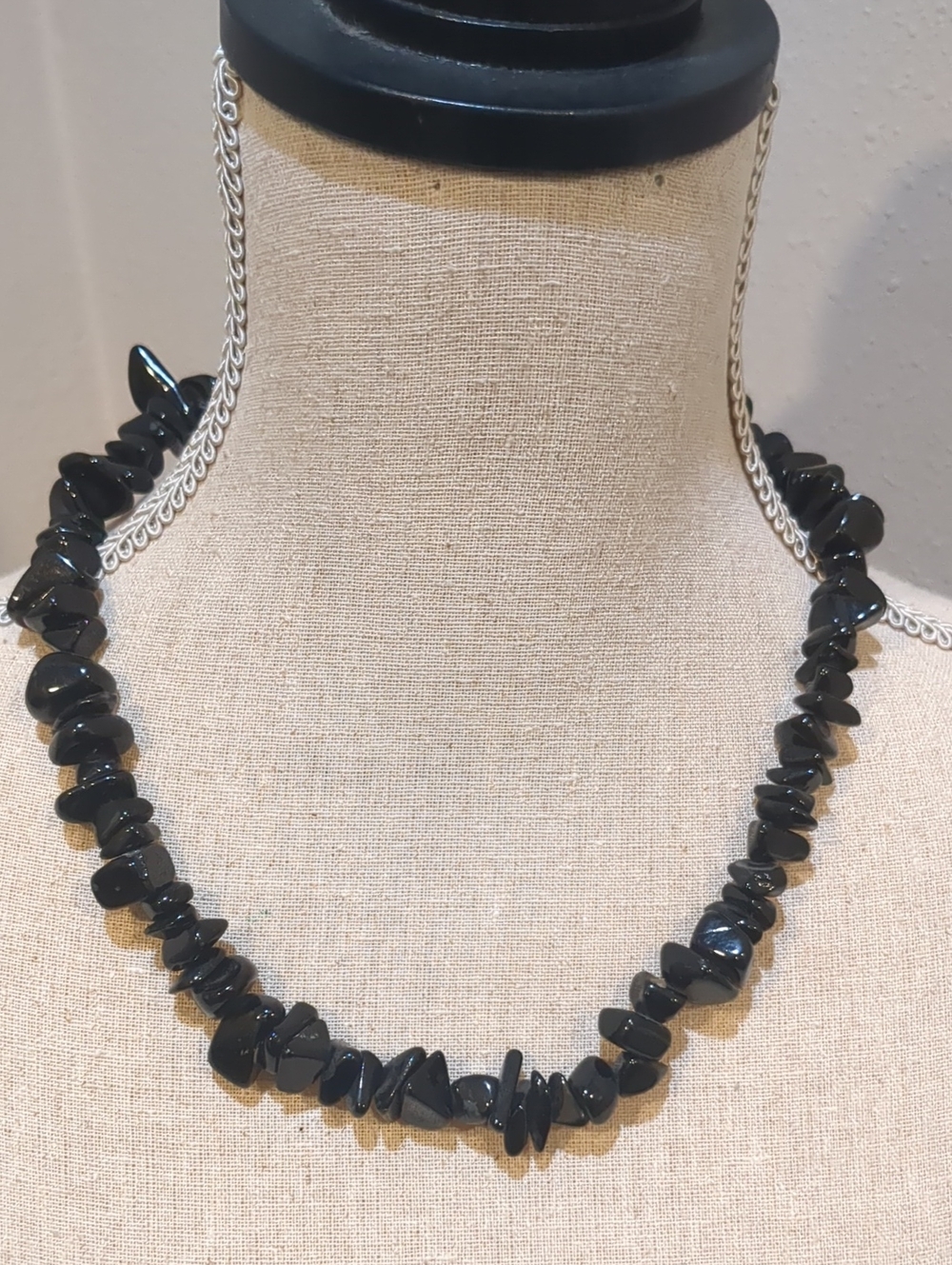 Black Obsidian Stone Necklace - Women's Jewelry